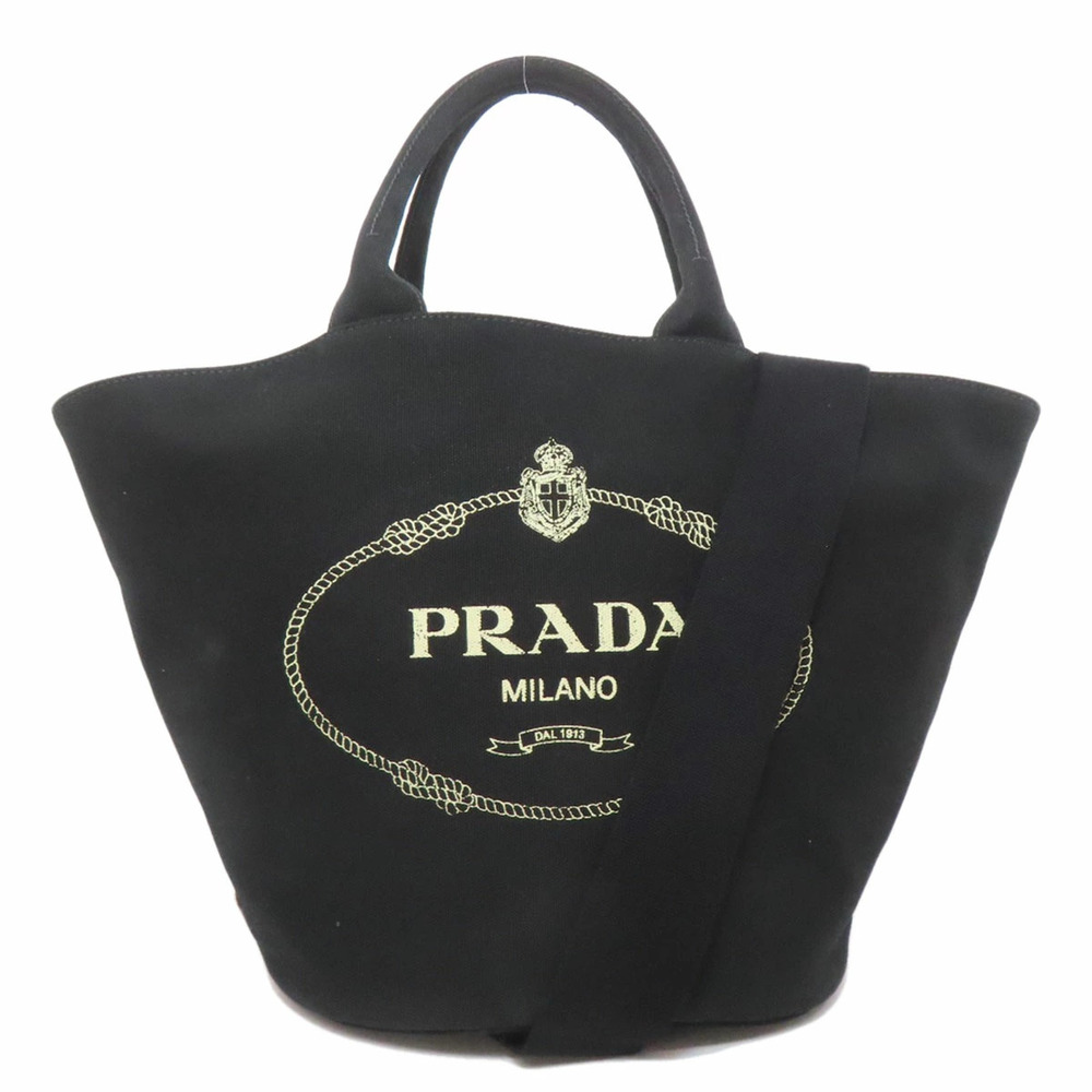 Prada Canapa 2way Tote Hand Bag Canvas - Picture 11 of 11